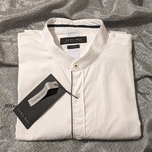 Zara Man Tailoring Mandarin Collar Shirt